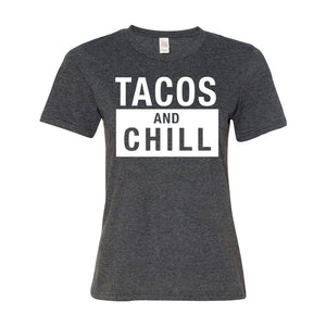 Tacos And Chill T-Shirt - light/dark (womens)