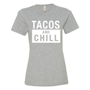 Tacos And Chill T-Shirt - light/dark (womens)